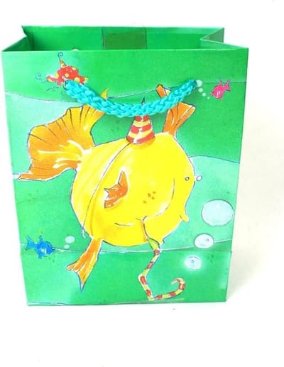 Cadeautasje Vismotief Vissen Vistasje Cadeauverpakking Vis Tasje Vismotief Gift Cadeau Geschenktasje