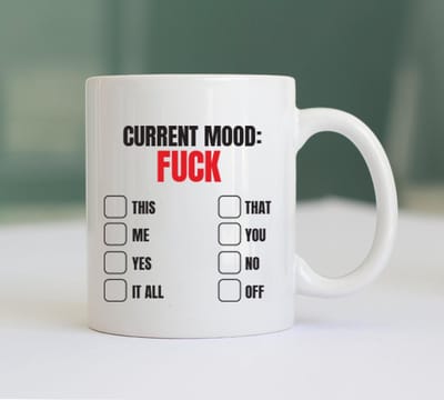 Mok met Tekst - Current Mood - Cadeau Mok - Grappige Mok met Tekst