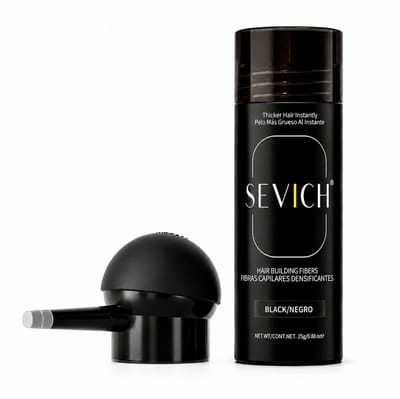 Haarverdikkings Starterset - 25g Hair Building Fibers - Zwart - Sprayapplicator - Verbergt Haaruitval en Dunner Wordend Haar - Direct Voller Haar