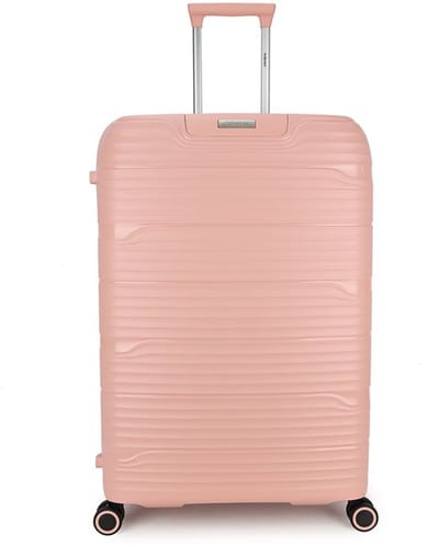 Decent EXPLORER Spinner TSA Reiskoffer 106 liter – Grote maat koffer 77X52,5X29,5 cm – Reiskoffer met wielen - Lichtgewicht koffer – Reiskoffer groot - Veilig TSA Cijferslot – Pink