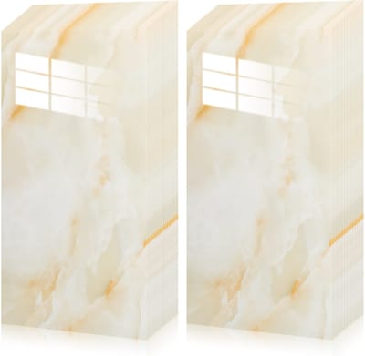 40 Stuks Zelfklevende Keukensplashboard Tegels 30x60 cm - Ook voor Badkamer & Woondecoratie | Echte Tegel Look zonder Breekwerk,Lichtgeel