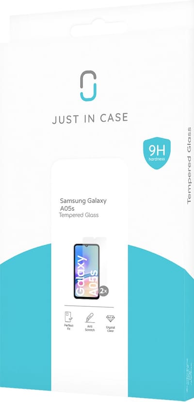Just in Case screenprotector geschikt voor Samsung Galaxy A05s - Screenprotector Gehard Glas - 2 Stuks