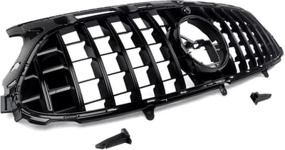 GT Grille Nitros - Voorbumper Grille - Voor Mercedes GLA-Klasse H247 (2020-2023) - Glanzend Zwart - GT Stijl - Auto Accessoires