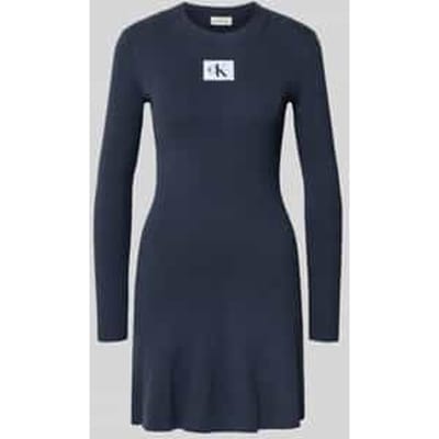 Mini-jurk met labelpatch, model 'FIT AND FLARE'