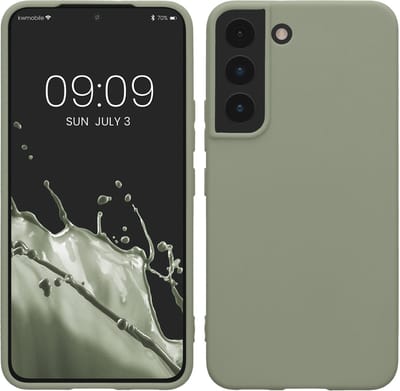 kwmobile telefoonhoesje geschikt voor Samsung Galaxy S22 - Hoesje voor smartphone - Back cover in grijsgroen