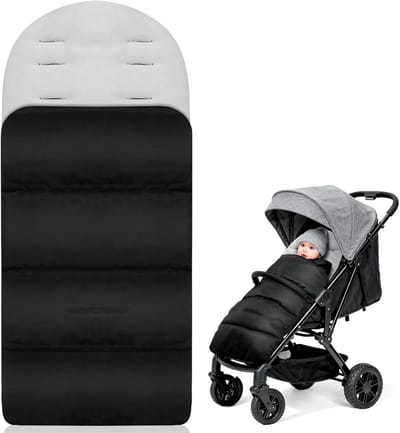 Kinderwagen Voetenzak - Baby Dekentje - Warmte Buiten - Dubbele Rits - 84 x 40 cm - Grijs