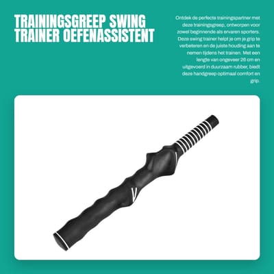 Dailygoods- Swing Trainer Gloednieuw - Trainingsgreep - Oefenassistent - Rubber - 26 cm - Ergonomische Handpositie - Grip Trainer