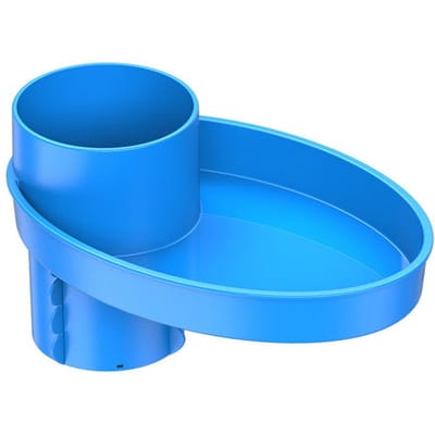 Plateau à collation pour siège de voiture, porte-gobelet portable avec organisateur d'assiettes, porte-gobelet rotatif pour siège de voiture avec nourriture bleu