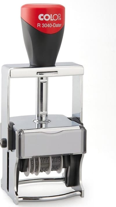 Colop EXpert R3040/D Blauw - Stempels - Datum stempel Nederlands - Stempel afbeelding en tekst