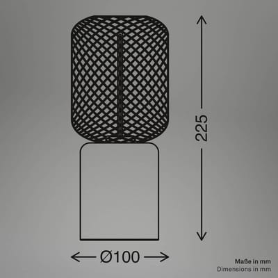 BRILONER Rist – Roségoud Tafellamp – E27 fitting – met schakelsnoer – draadstaal design – Ø10 x 25 cm