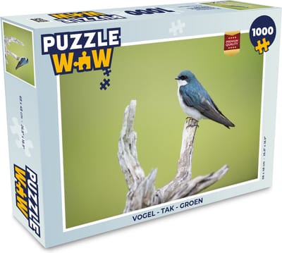 Puzzel Vogel - Tak - Groen - Legpuzzel - Puzzel 1000 stukjes volwassenen