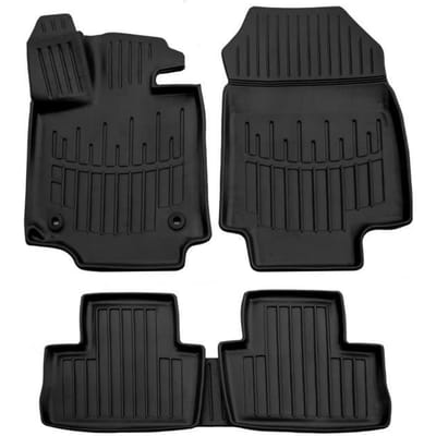 Tapis de sol 3D - SCOUTT - Toyota RAV4 (XA50) - Caoutchouc Premium - Sur mesure - Noir noir