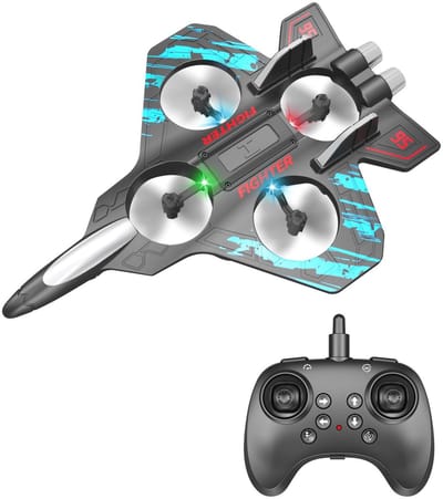 Bextunio RC Fighter Plane GX265887 – LED Vliegtuig met Afstandsbediening en Licht & Geluid