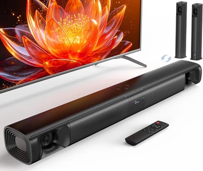 Soundbar Systeem - Tv Geluid Home Cinema - Films Kijken - Afneembaar Ontwerp - 80 W - Zwart