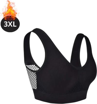 Bovista BH Zonder Beugel - Zonder Bandjes - Push-up Bh's - Comfort Beha - Comfortabel - Sterk - Dames - Plus Size - Zwart - Maat 3XL