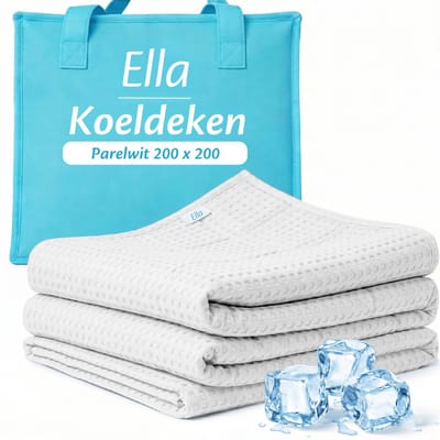 EL-Life Koeldeken 200x200 cm - 100% Bio-Tencel - Zelfkoelende deken - Cooling blanket - Zomerdekbed - Zomerdeken - Parelwit