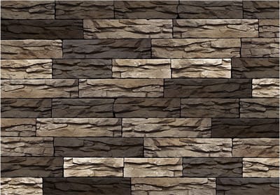 Fotobehangkoning - Behang - Vliesbehang - Fotobehang - Stability - Tegels - Stenen Muur - 400 x 280 cm