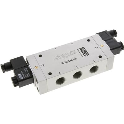 5/3 G1/2'' Midden Gesloten Magneetventiel 230V AC 3-10bar/42-140psi Airtec