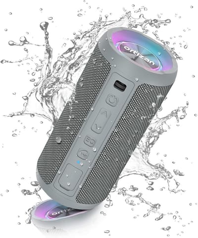 Draagbare Bluetooth-luidspreker met licht en waterdicht ontwerp, 30 uur accuduur en dubbele basdrivers
