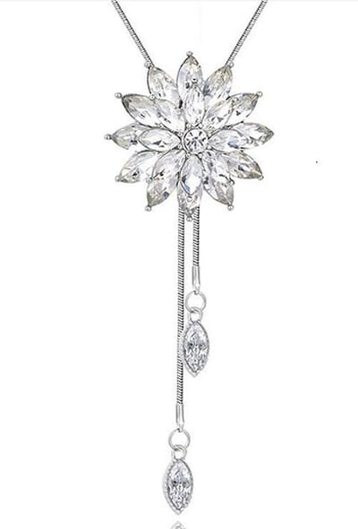 N3 Collecties Zirconia Lange Kettingen Voor Vrouwen Sneeuwvlok Choker Kettingen