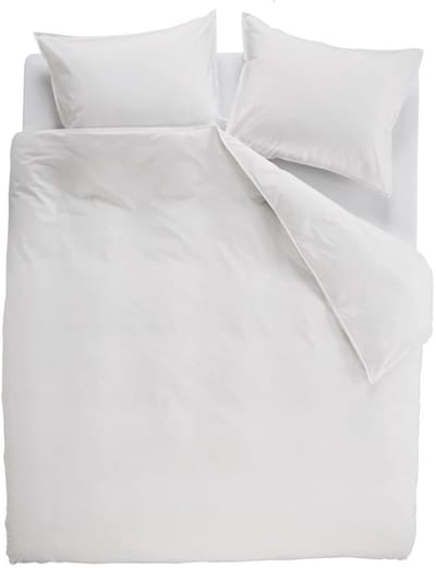 Ambiante Cotton Uni dekbedovertrek - Effen - Lits-Jumeaux XL - 260x200/220 cm - Wit