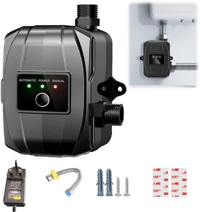 Drukverhogingspomp 24V - Mini-automatische Waterpomp - 32 l/min Debiet - Stille Werking - 22 m Waterdruklift - Veilig Thuisgebruik