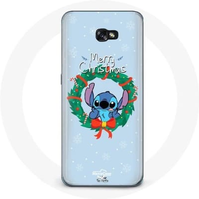 Coque - MANIACASE - Samsung Galaxy A3 2017 - Souple - Protection - Motif Stitch Noël bleu