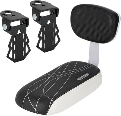 Fiets Achterzitje - Kinderzitje Fiets - Veilig Vervoer - Met Rugleuning - 33 x 13.5 cm - Zwart