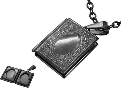 Amanto Ketting Dion B - 316L Staal - Fotomedaillon - 23x19mm - 60cm