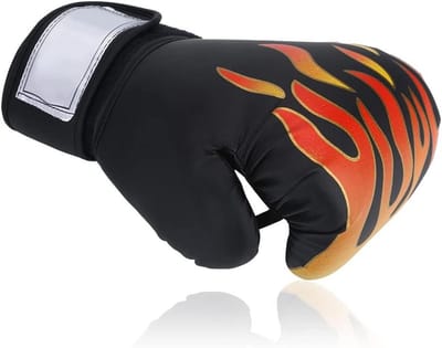 Bokshandschoenen Volwassenen - Vechtsport Handschoenen Kickboksen - Training en Sparring - Versterkt Gewatteerd Ontwerp - 29 x 19 cm - Zwart