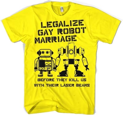 Hybris Legaliseer het homohuwelijk tussen robots – Geel