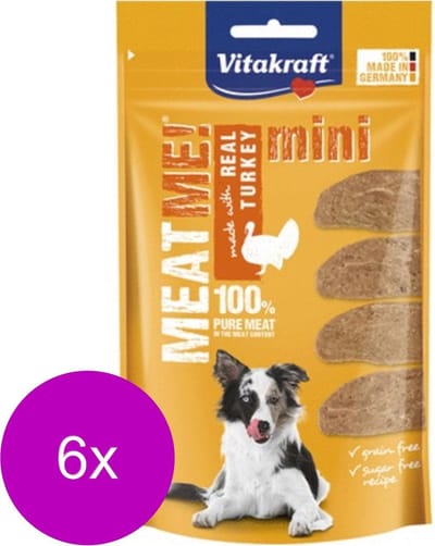 Vitakraft Meat Me! Mini 60 g - Hondensnacks - 6 x Kalkoen