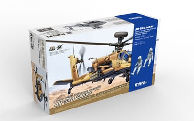 Meng Model Modelbouwpakket Vliegtuigen - MENG QS005S Boeing AH-64 Apache - AH-64D SARAF - Saraph met 2 Figuren Plastic - 1:35 - Modelbouw