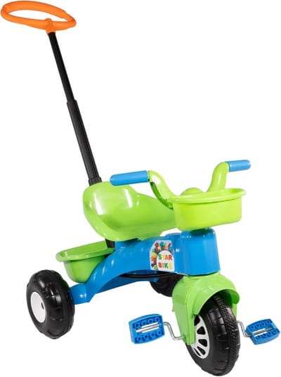 Kinder driewieler - Kindertrike babydriewieler - Buiten spelen - Met 2 opbergmanden - 94 x 50 x 90 cm - Meerkleurig