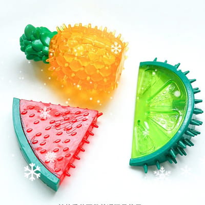 3stuks bijtring hond - Verkoelende - Watermeloen en Citroen en Ananas - Vriesbaar - kauwspeelgoed hond - hond dental - Teething for Small Dogs Puppies