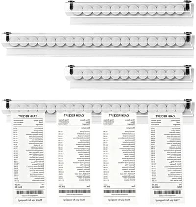 Ontvang 4-delige zelfklevende PVC bonhouder voor restaurants, handige notitieclip en orderstrip voor efficiënt ticketbeheer (30, 20cm)