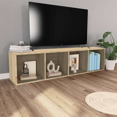 vidaXL - Boekenkast/tv-meubel - 36x30x143cm - bewerkt - hout - sonoma - eikenkleur