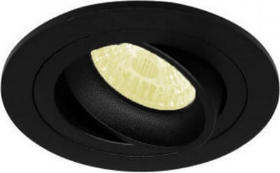 Inbouwspot Abram met Philips HUE White - spotje - Zwart - rond - Voor binnen / woonkamer / keuken / slaapkamer - IP20 - GU10 - Buitendiameter: 92MM - boorgat: 80-86MM - min. Inbouwdiepte: 70MM