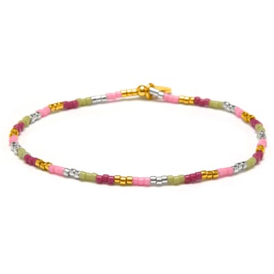 Luxenter Armband van veelkleurig glas met 18k geelgouden afwerking - Limcus