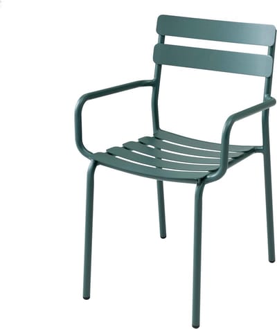 Tuinstoel Aluminium - Buitenstoel - Buiten Zitten - Stapelbaar - 84 cm Hoog - Donkergroen
