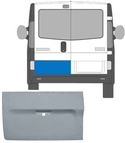 Reparatie plaatwerk achterste deuren voor Opel Vivaro 2001-2014 / Links
