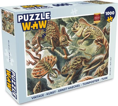 Puzzel Vintage - Kunst - Ernst Haeckel - Salamanders - Dieren - Legpuzzel - Puzzel 1000 stukjes volwassenen