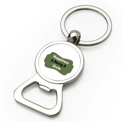 Akyol - happiness is being a uncle flesopener - Oom - de liefste oom - verjaardag - cadeautje voor oom - oom artikelen - kado - geschenk - 9 bij 3 cm