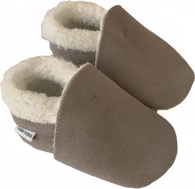 Babyslofjes winter suede van Baby-Slofje - Grijs maat 16/17