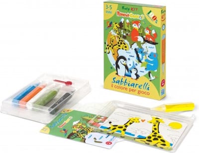 Sabbiarelli creatieve zandschilderen set - Mini Baby Dieren - knutselpakket.