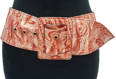 Taille/heup riem brique - Dames riem - 10 cm breed - Nappa - Nappa riem - Casual - Maat 95
