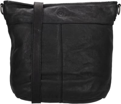 Hide & Stitches Paint Rock Schoudertas - Crossbody - Schouderband - Leer - Telefoonvak - Leren Dames Tas - Zwart