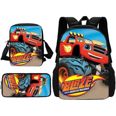 Blaze en de Monster Machines Schoolrugzak Met Schoudertas Etui Schooltassen voor Beste Cadeau