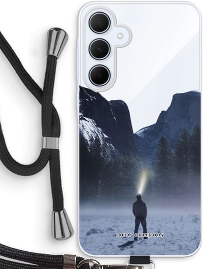 Case Company® - Hoesje met koord geschikt voor Samsung Galaxy A35 hoesje met Koord - Wanderlust - Telefoonhoesje met Zwart Koord - Bescherming aan alle Kanten en Over de Schermrand