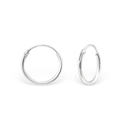 12mm Zilver Oorringen | ear hoops | Zilverana | Sterling 925 Silver | zilveren oorbellen dames